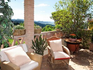 Terrace/patio - Stunning private villa for 9 people with A/C, WIFI, private pool, TV and patio (Massarosa)