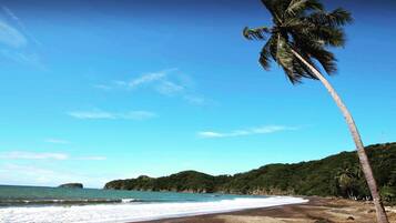 Playa en los alrededores y toallas de playa