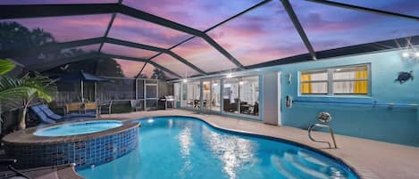 Outdoor pool, a heated pool