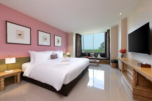 슈피리어 더블룸 | 고급 침구, 오리/거위털 이불, 템퍼페딕 침대, 미니바