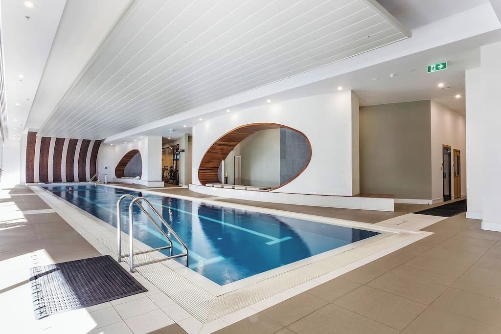 A heated pool