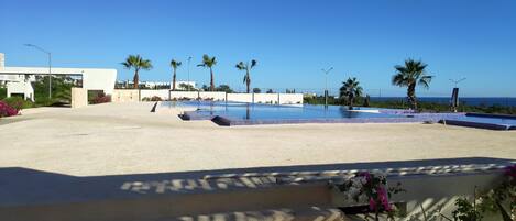 Outdoor pool, a heated pool