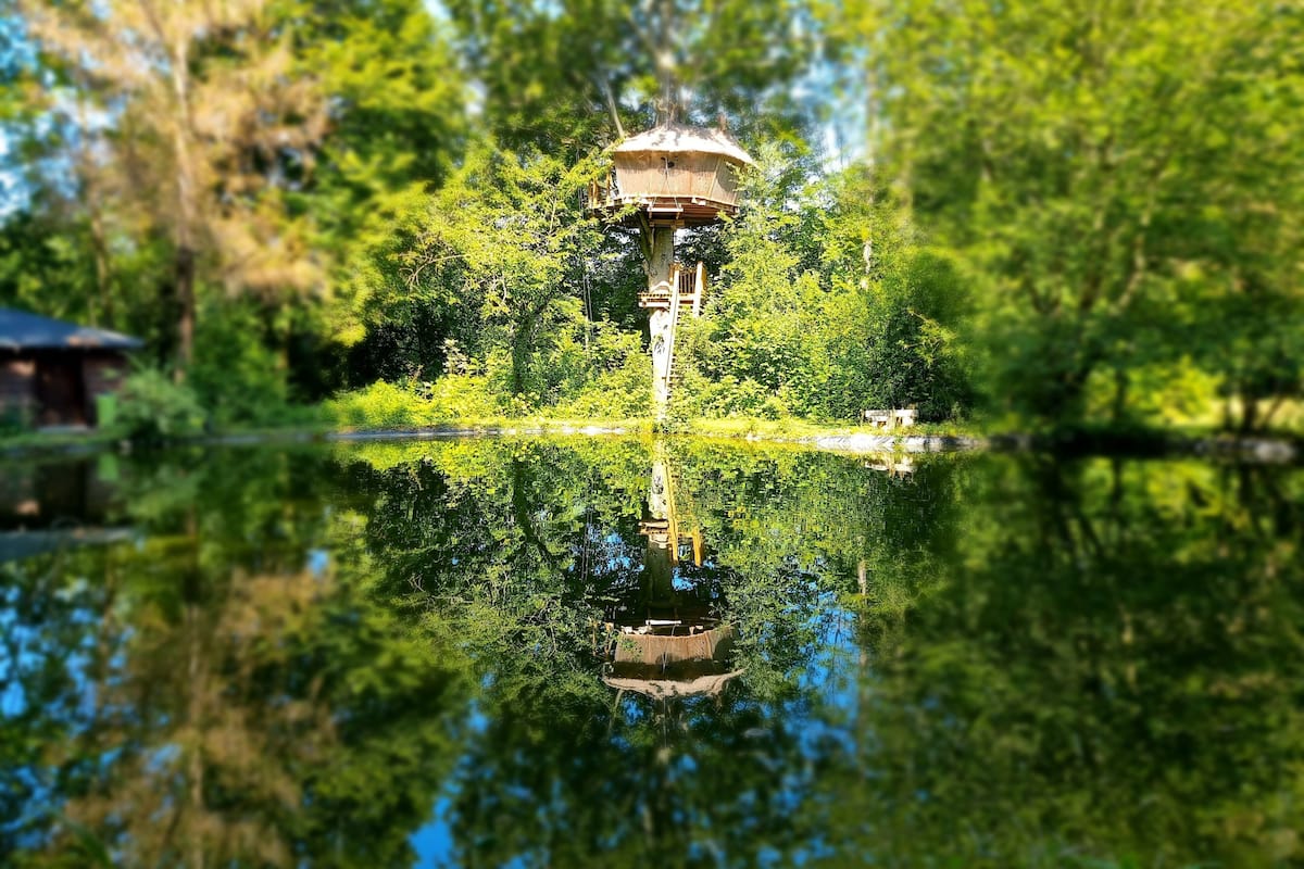 Huisje, en-suite badkamer, uitzicht op rivier (Cabane Au fil de l'eau) | 1 slaapkamer