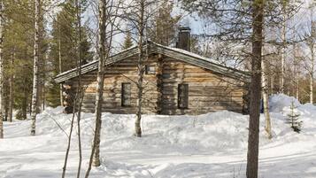 Ferienhütte, 3 Schlafzimmer, Sauna (70 m2) | Schreibtisch, kostenloses WLAN, Bettwäsche