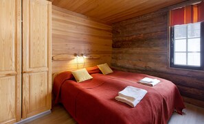 Cabana, 3 quartos, sauna seca (70 m2) | Escrivaninha, Wi-Fi de cortesia, roupa de cama