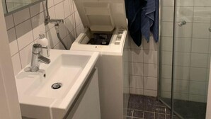 Departamento | Baño | Regadera, amenidades de baño gratuitas, toallas 