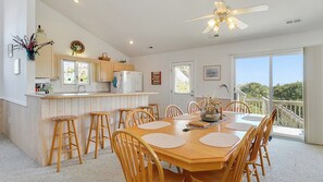Dining - Oceanside, 5 BRs, Wild Horses, 600 ft to Beach Access, 4wheel Drive Area, 4x2398, The T House (Corolla)