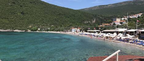 Beach nearby, sun-loungers