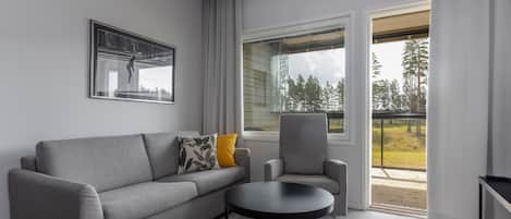 Flat-screen TV, fireplace, DVD player