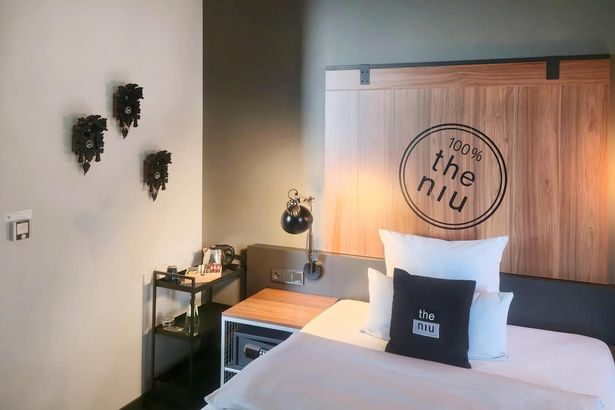 In-room safe, soundproofing, cribs (free), WiFi (free)