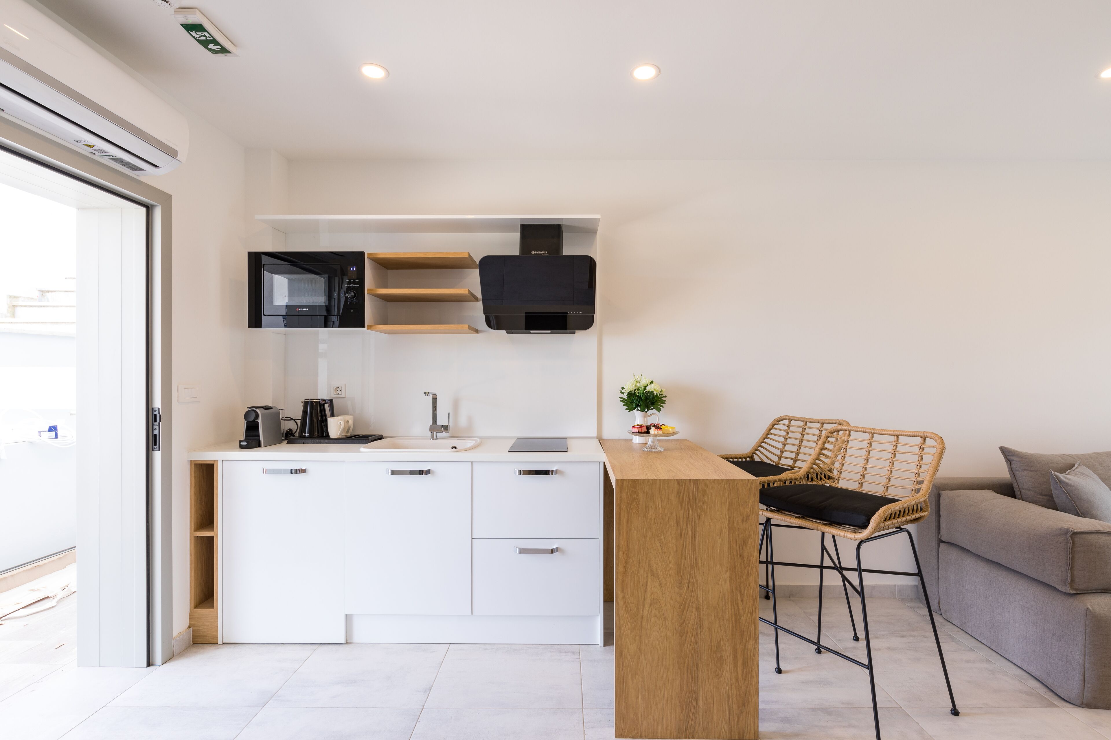 elegant suite | living area | flat-screen tv