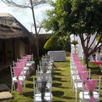 Outdoor wedding area