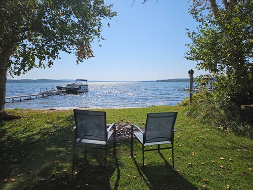 Three bedroom cabin on Lake Leelanau. Faces west with amazing sunsets.
