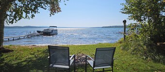 Three bedroom cabin on Lake Leelanau. Faces west with amazing sunsets.