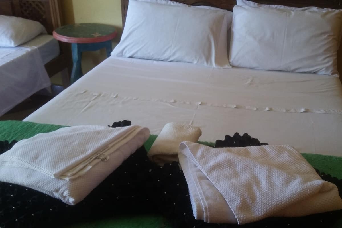Habitación básica con 1 cama matrimonial o 2 individuales | Tabla de planchar con plancha y wifi gratis