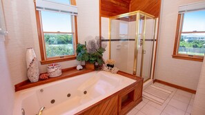 Douche, serviettes fournies
