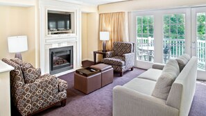 TV, fireplace, DVD player, foosball