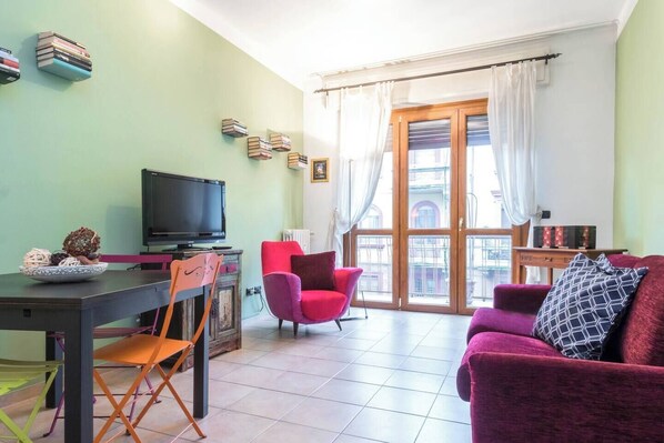 Apartment, 1 Bedroom, Balcony | Living room | TV
