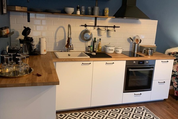 Refrigerador, horno, placa de cocina, lavavajillas