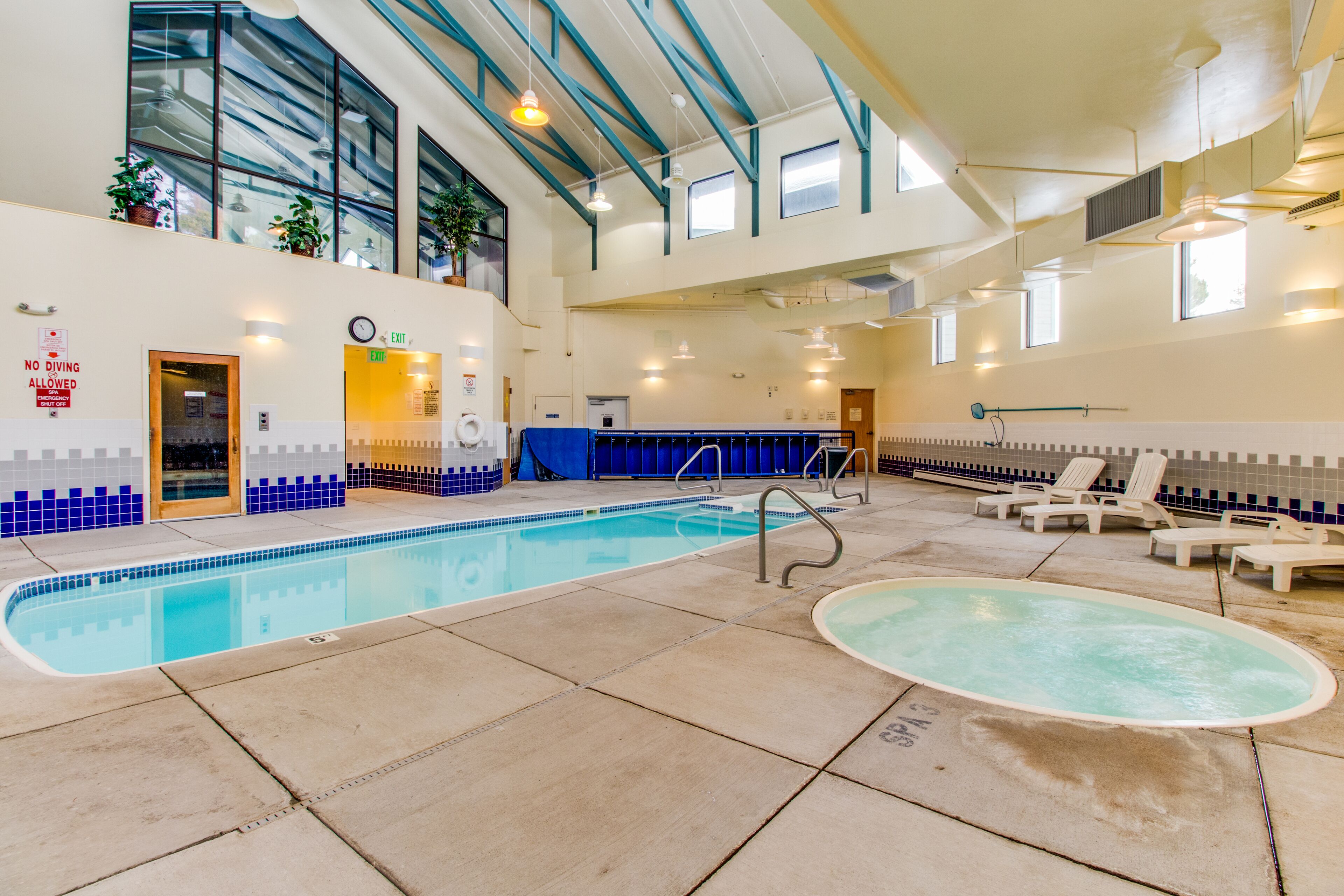 Indoor pool, a heated pool