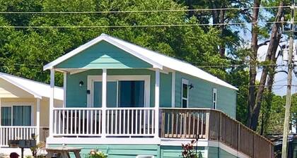 (Fishing from dock) Boat launch, seafood market & bait-tackle shop next door....
