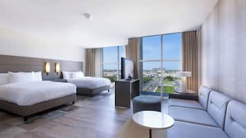 Studio, 2 Queen Beds, Non Smoking, City View | In-room safe, laptop workspace, blackout drapes, soundproofing