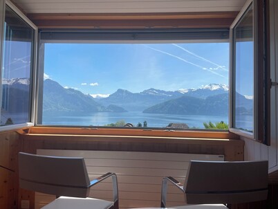 Big house on Lake Lucerne. Amazing views. Between Rigi and Lucerne city.
