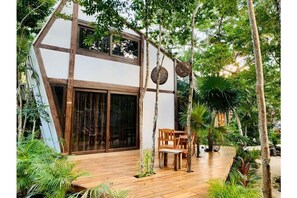 Outdoor dining - Zapote Lodge: A place created respecting nature (Tulum, Quintana)
