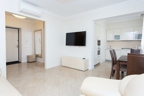 Deluxe Apartment | Living area | Flat-screen TV - MinskLux Apartments Deluxe 1 bedroom on Nezavisimosti ave. 13 (Minsk)