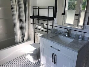 Hair dryer, towels
