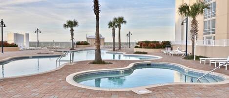 Outdoor pool, a heated pool