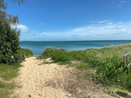 Beach nearby, white sand