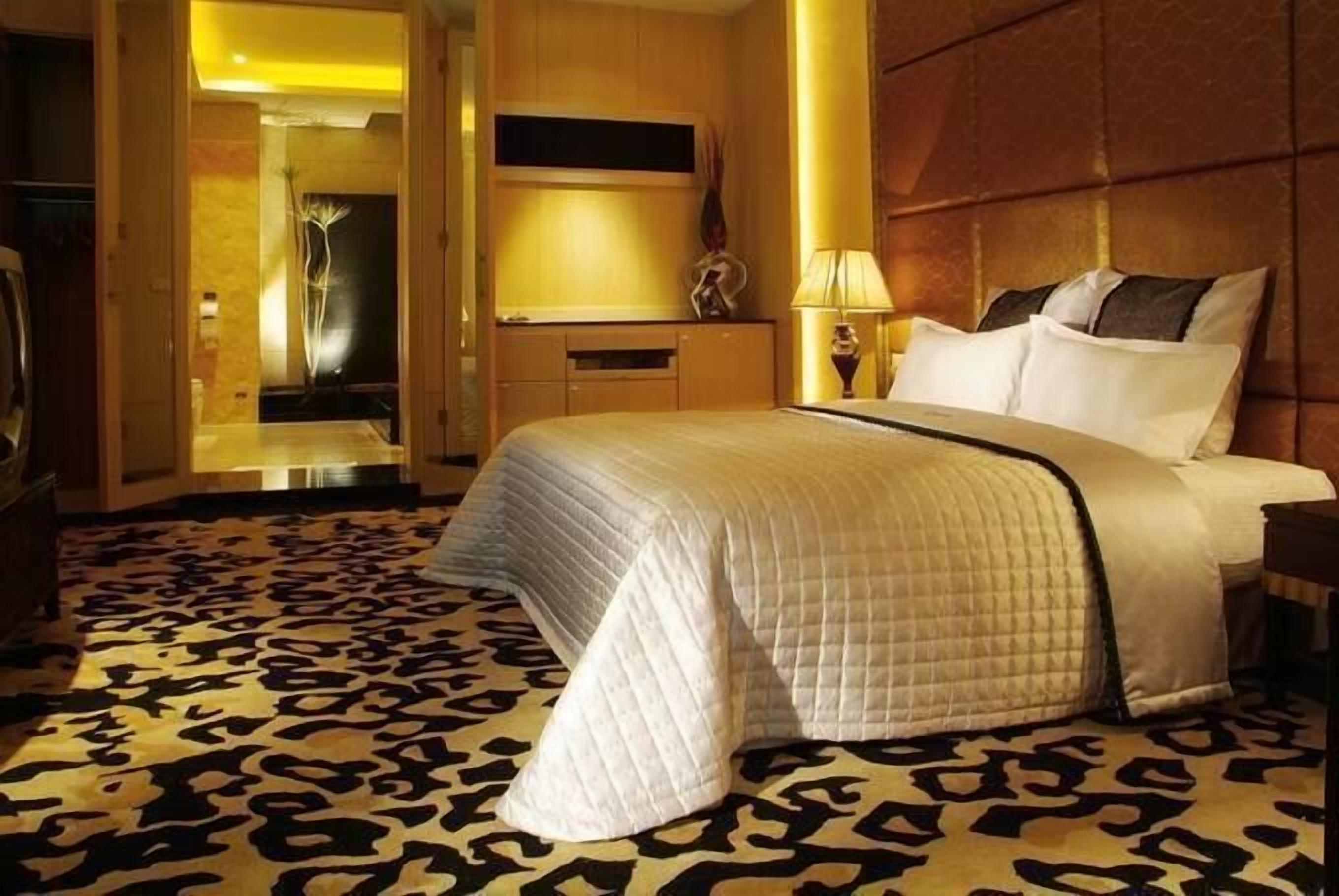 Desk, blackout curtains