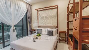 1 bedroom, premium bedding, individually decorated