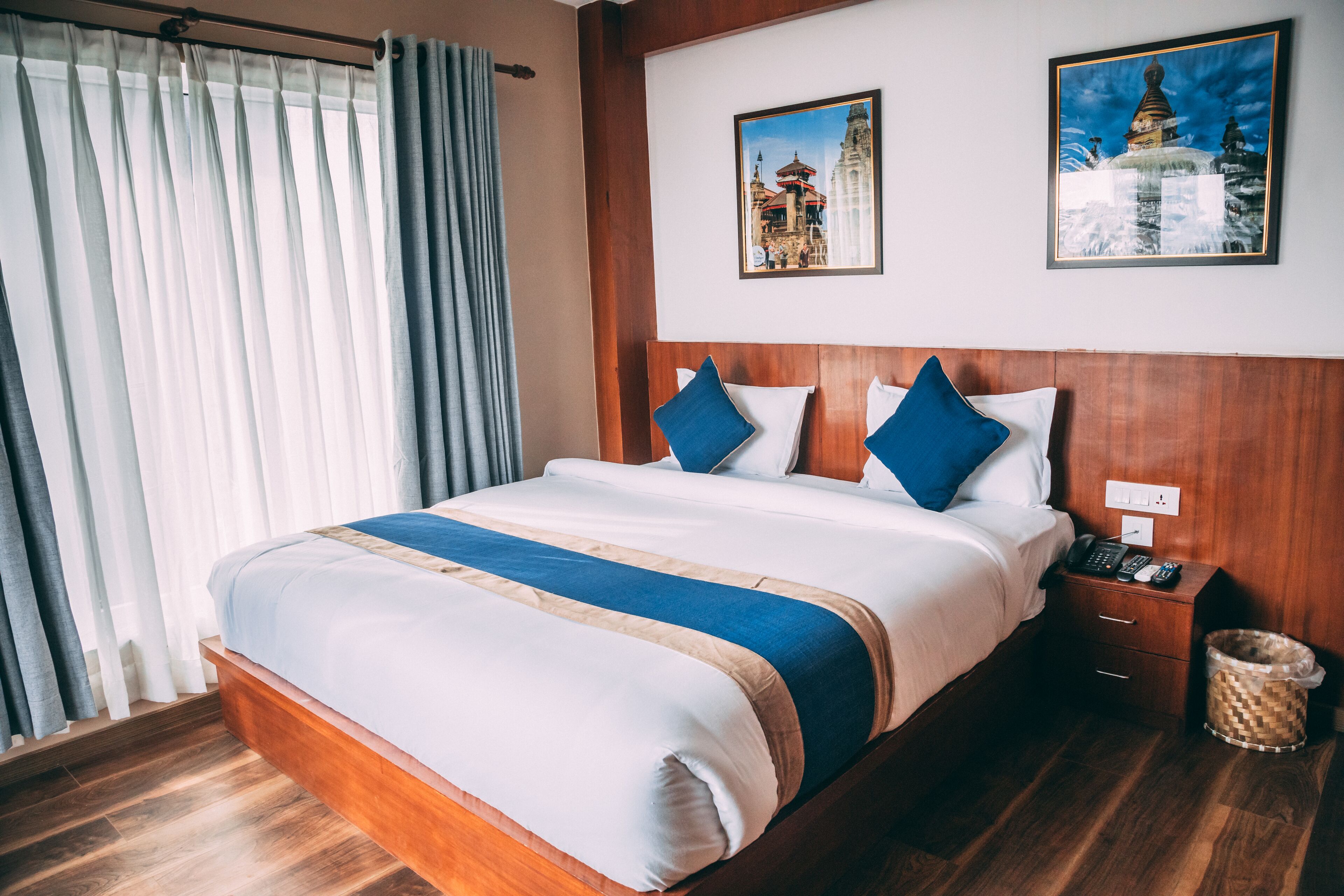 Egyptian cotton sheets, premium bedding, minibar, blackout drapes