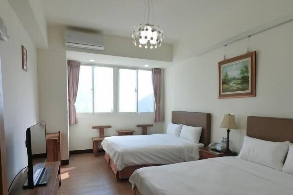 Blackout curtains, free WiFi, bed sheets