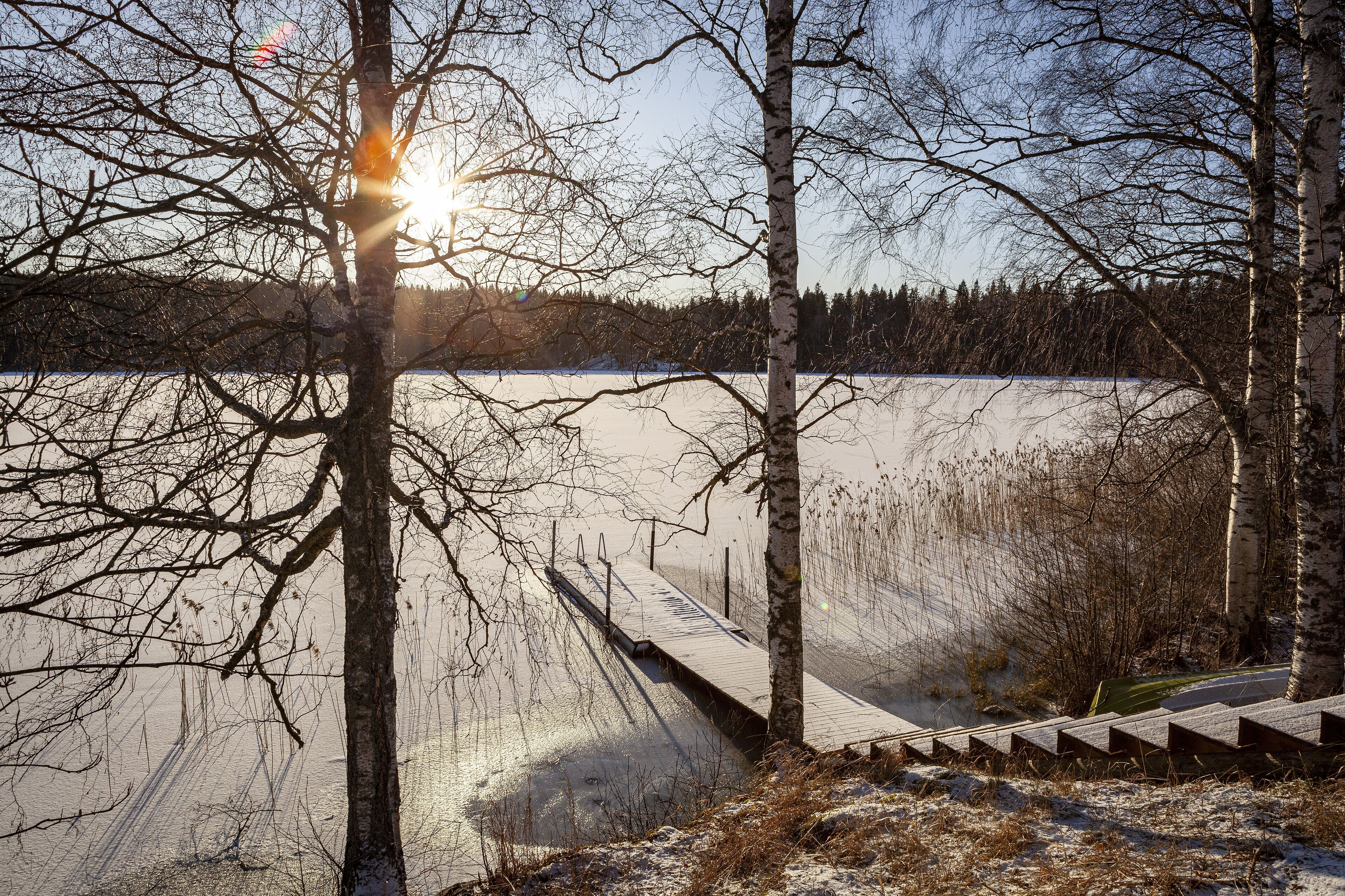 Utsikt mot innsjø