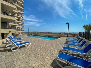 Outdoor pool - Ocean Drive. 3 bedroom 3 bath OF condo. 8th floor. Outdoor pool, kiddie pool. (North Myrtle Beach)