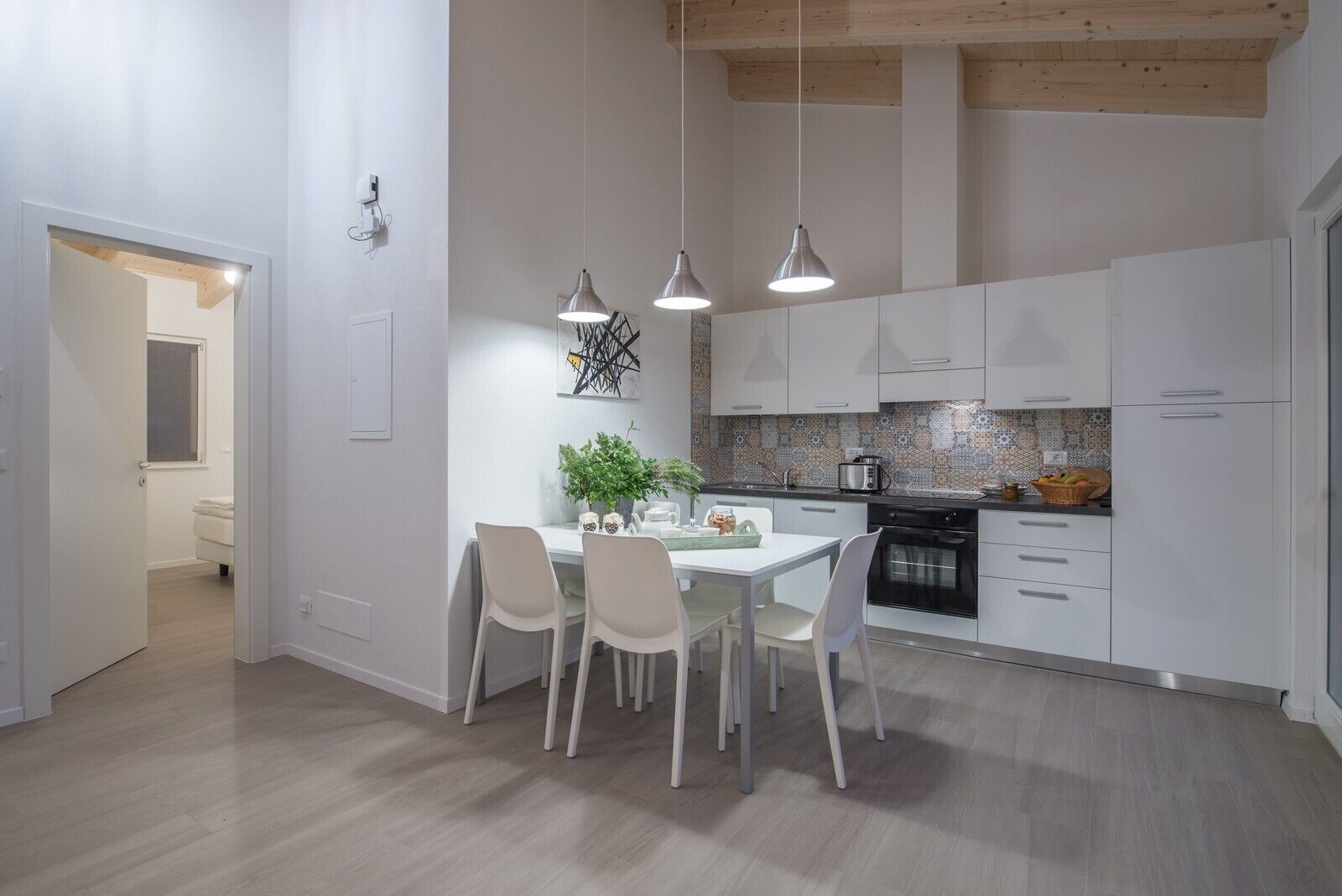 Apartment, 2 Schlafzimmer, 2 Bäder, zum Garten hin (Castagner) | Eigene Küche | Kühlschrank, Ofen, Herdplatte, Geschirrspüler