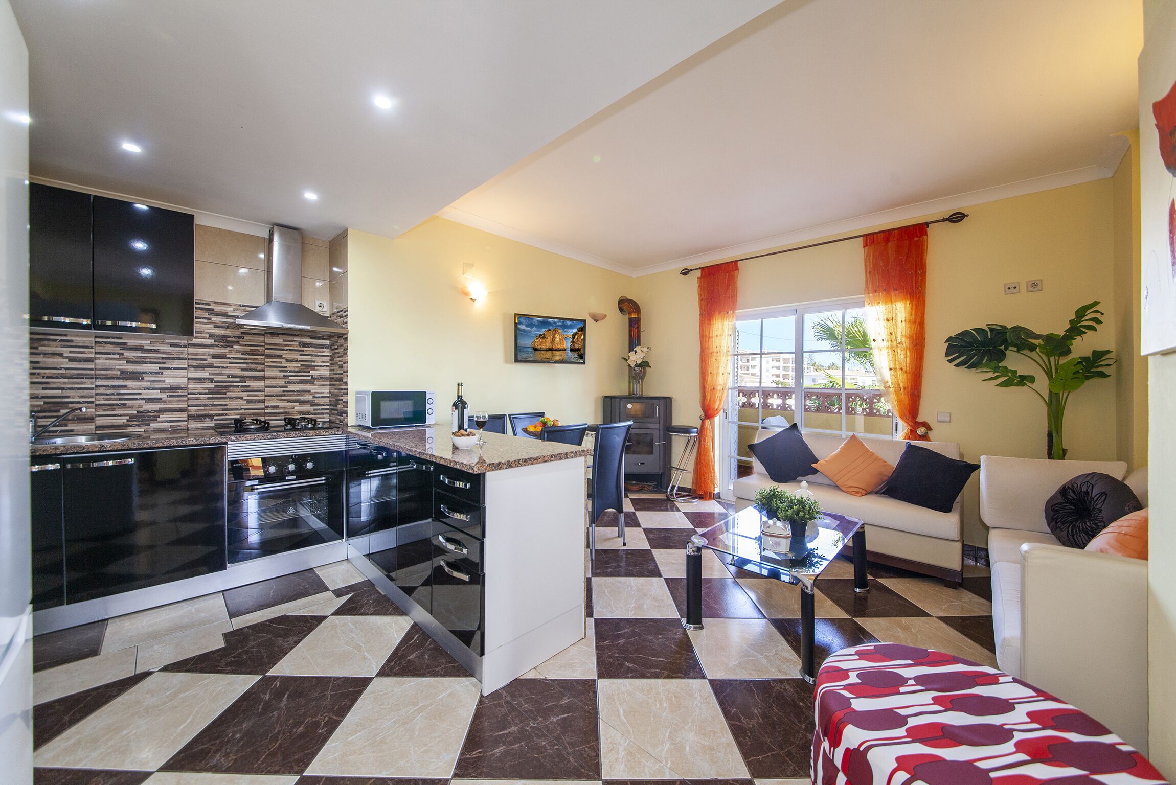 公寓, 2 间卧室, 海景 | 私人厨房 | 大冰箱、微波炉、烤箱、炉灶