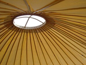 Interior detail - 'Beech' Yurt in West Sussex countryside (Haslemere)