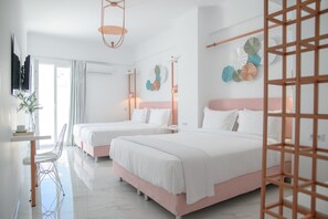 Habitació familiar | Llençols de cotó egipci i roba de llit d'alta qualitat 