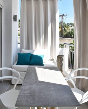 Deluxe Apartment, 1 Bedroom, City View, Ground Floor (Serenity) | Balcony