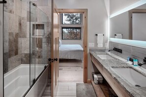 Bathtub, hair dryer