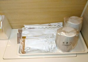 Hair dryer, towels