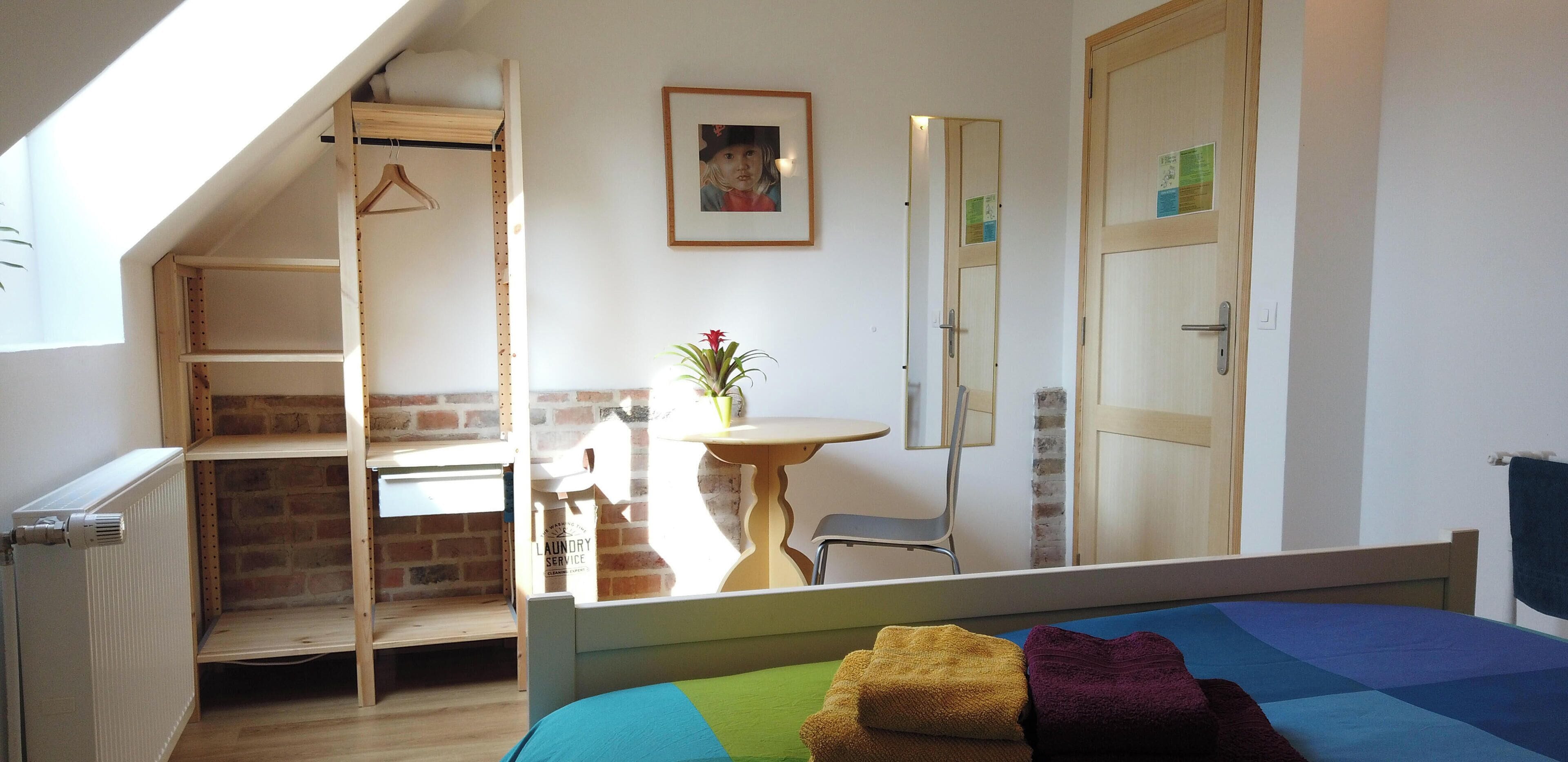 Desk, blackout curtains, soundproofing, free WiFi