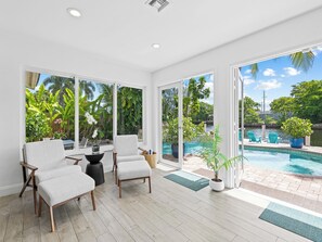 A heated pool