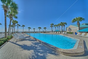 Outdoor pool, a heated pool