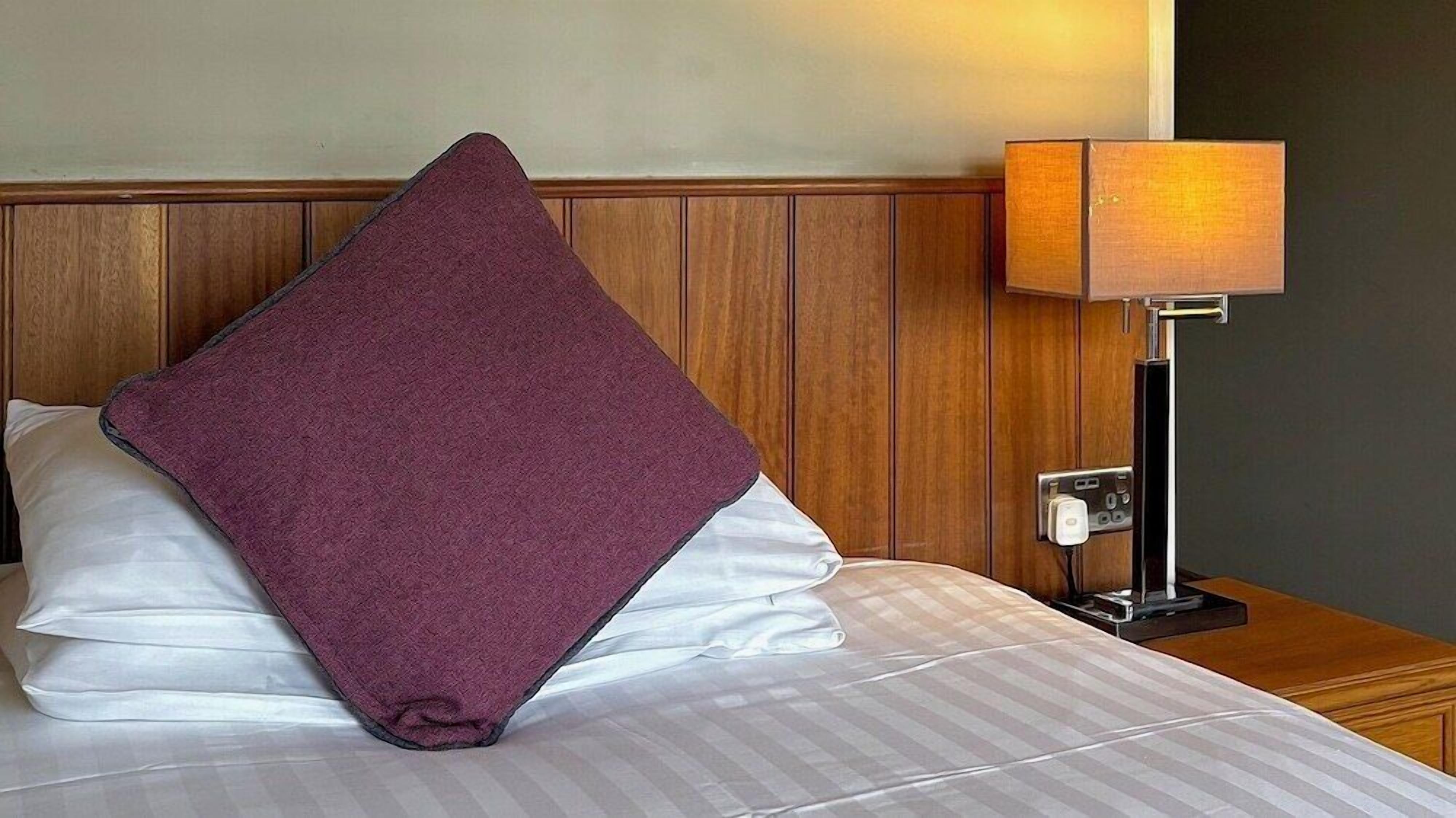 Desk, blackout drapes, soundproofing, iron/ironing board