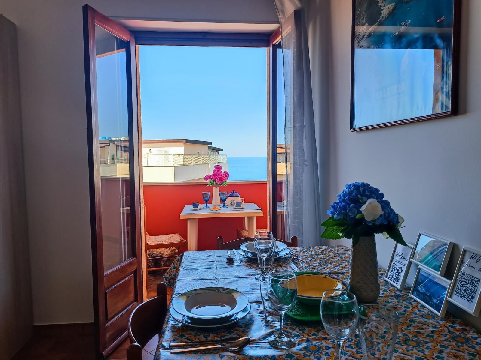 Apartment, 1 Schlafzimmer, Buchtblick (Gaia) | Speisen